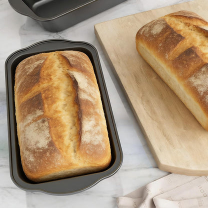 QTLCOHD 8" x 4" Non-Stick Carbon Steel Bread Loaf Pan - 6 Pack for Baking Homemade Bread