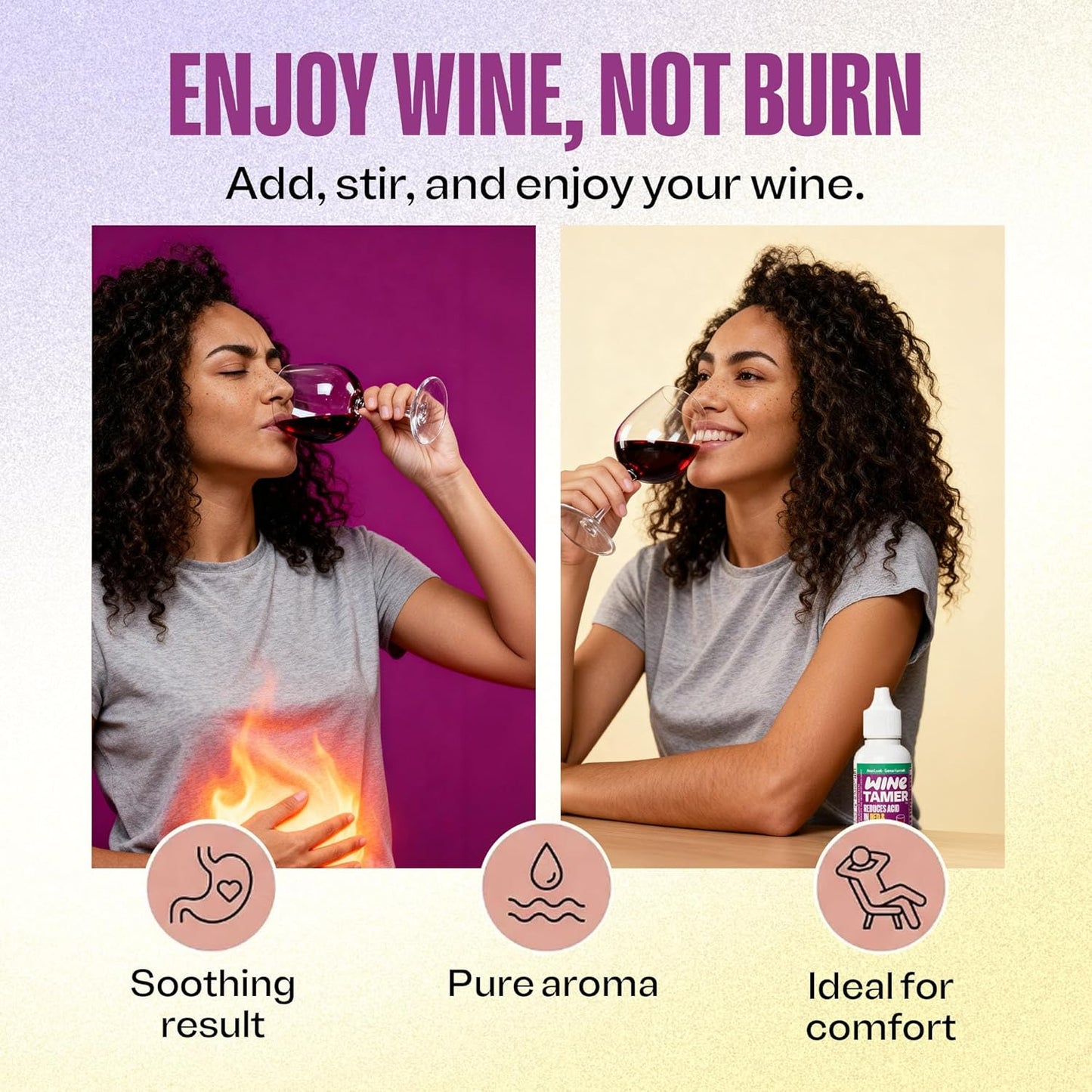 Wine Tamer Liquid Drops 0.6 oz Pack of 1 Made in USA – All Natural Liquid Acid Reducers for Red and White Wine, Non-GMO, Keto Friendly, Sugar-Free, Gluten-Free, Easy-to-Use Drops for Digestive Balance