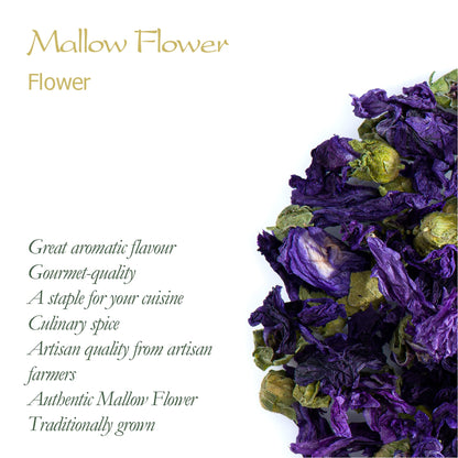 Mallow Blue Flower Tea Blossom - Malva Sylvestris Malva Herb Tisane