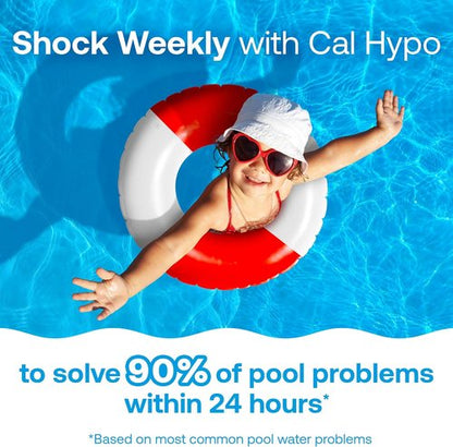 HTH 52031 Swimming Pool Care Shock, Swimming Pool Chlorinator Boosts Chlorine Levels, Cal Hypo Formula, 13.3oz (1 Pack)