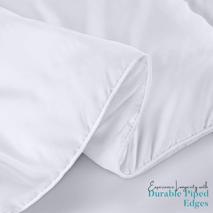 Utopia Bedding Comforter Duvet Insert, Quilted Comforter with Corner Tabs, Box Stitched Down Alternative Comforters King Size (White, Pack of 2)