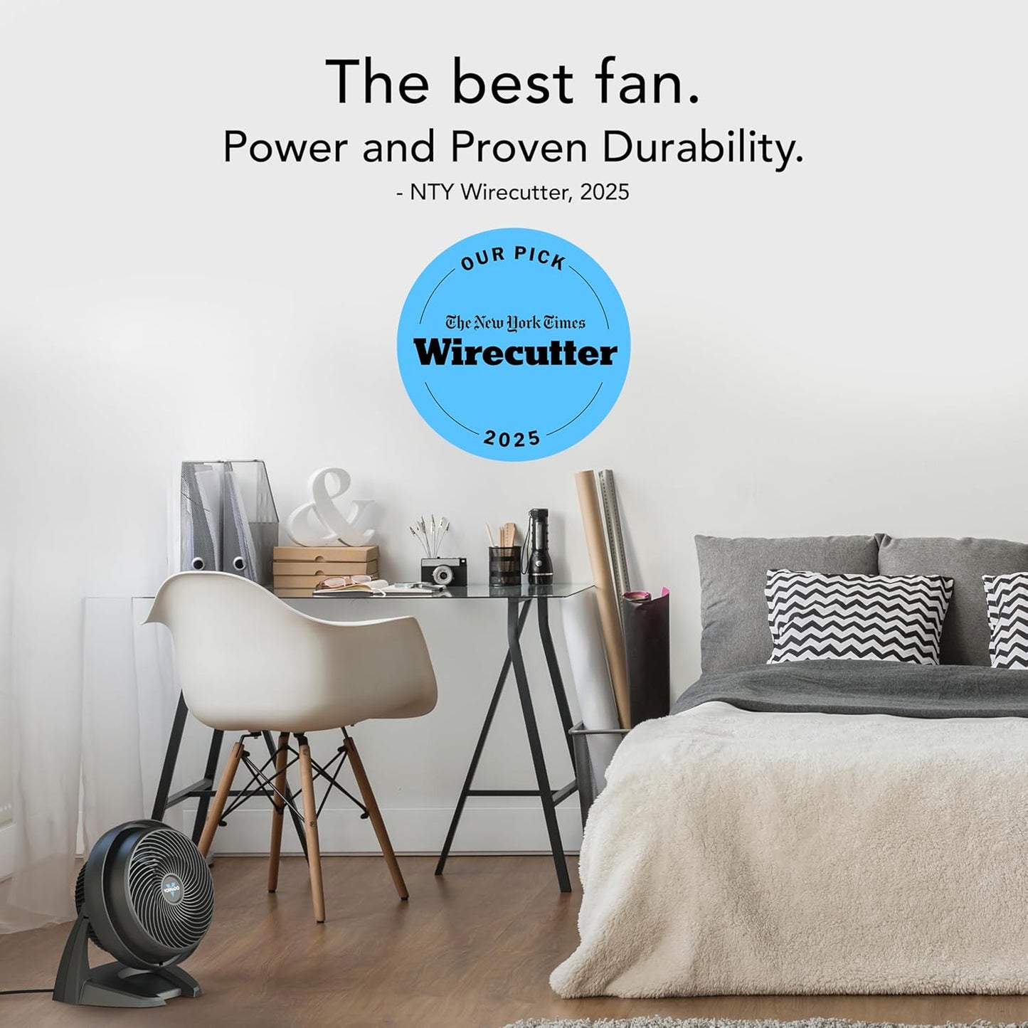 Vornado 630 Mid-Size Air Circulator - 3-Speed Quiet Fan with Adjustable Tilt - 9 in, Black
