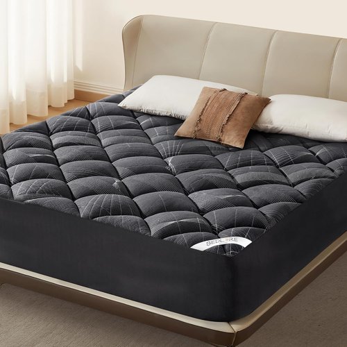 BEDLORE Queen Mattress Topper - Soft Bamboo Viscose Pillow Top for Back Pain Relief | Fits 6-18 Inch Deep Mattresses