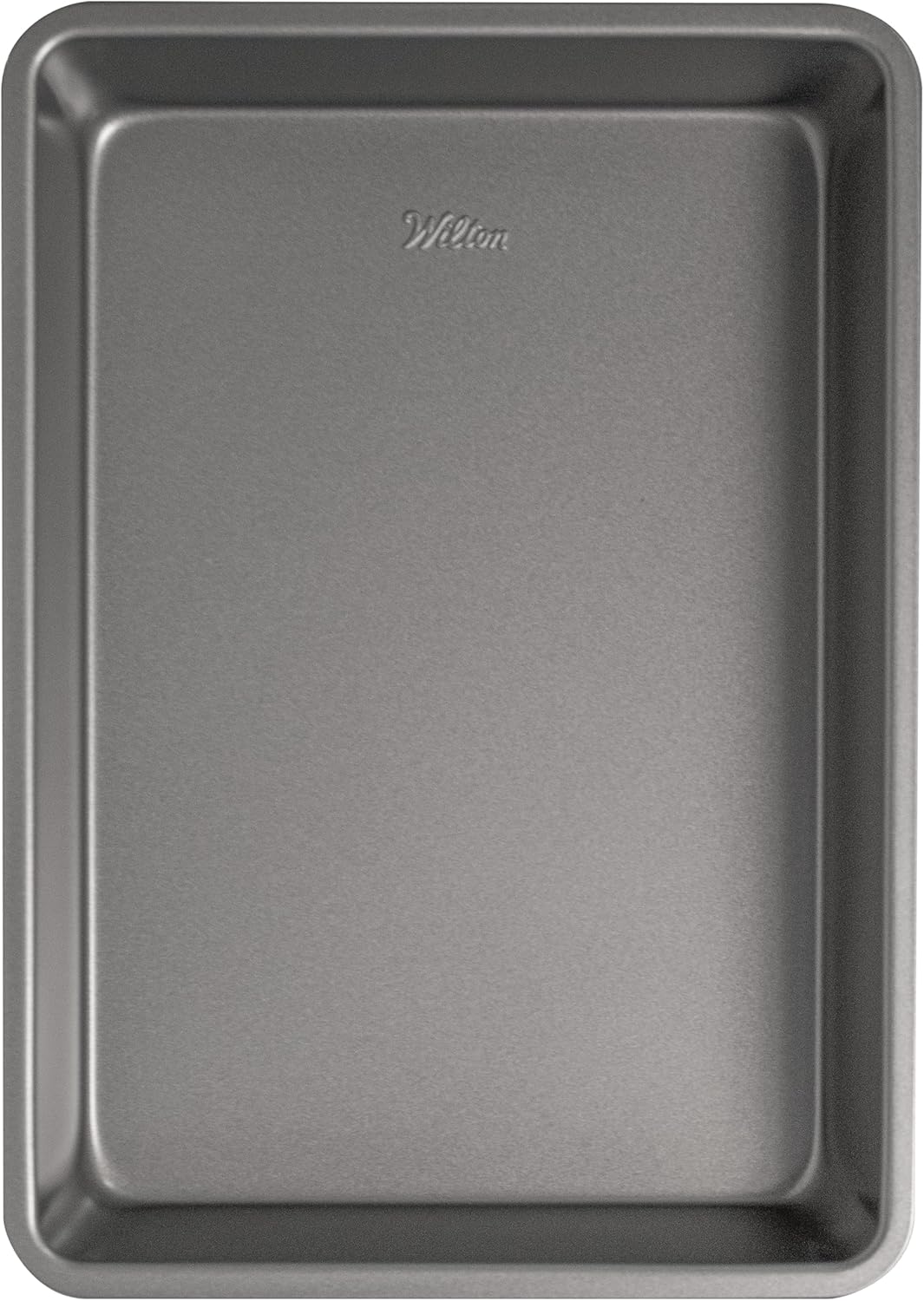 Wilton Silver Non-Stick Oblong Cake Pan - Perfect for Cakes & Lasagna | Durable Steel, 13 x 9 x 2 in