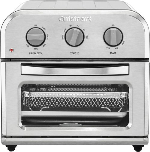 Cuisinart Compact Air Fryer Toaster Oven - 6-in-1 Stainless Steel with Adjustable Temperature & Accessories