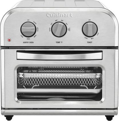 Cuisinart Compact Air Fryer Toaster Oven - 6-in-1 Stainless Steel with Adjustable Temperature & Accessories