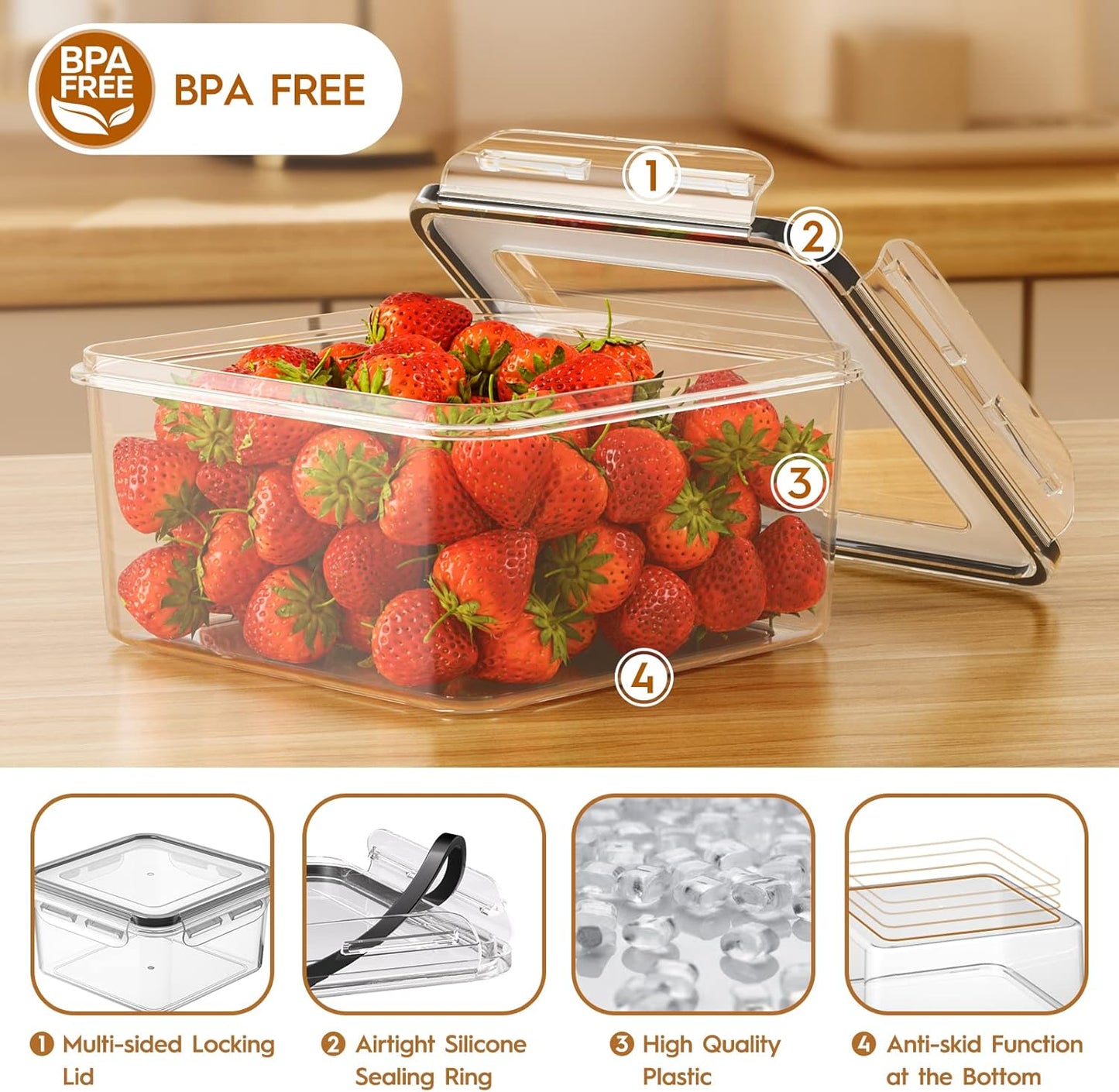 Skiennix 40 PCS Food Storage Containers - Airtight & Leak-Proof Meal Prep Set | BPA-Free, Microwave Safe