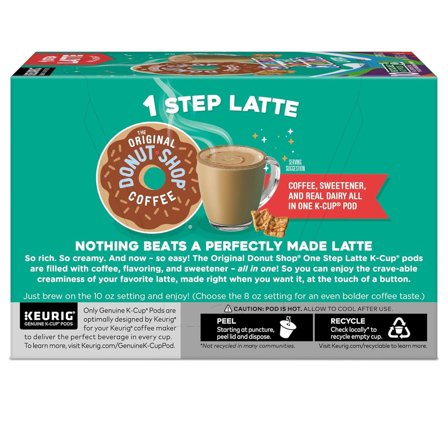 Original Donut Shop Cinnamon Toast Crunch Latte K-Cup Pods - One-Step Brewing, 60 Count