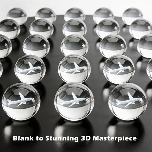 K9 Crystal | Genuine Clear Blank Blocks for Inner Laser Engraving - 2.36 Inch with Stand