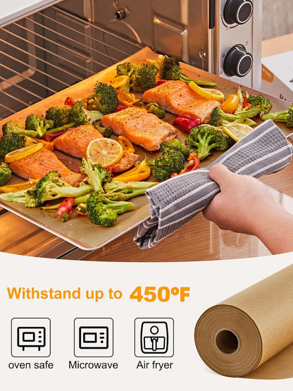 SMARTAKE Non-Stick Parchment Paper Roll - 15 in x 108 ft, Ideal for Baking, Cooking & Grilling