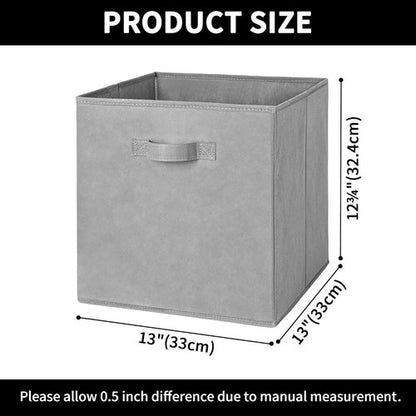 GRANNY SAYS Cube Storage Bins - 13x13 Fabric Organizer Baskets for Shelves | Gray, 6-Pack
