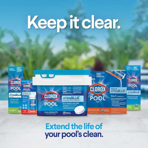 Clorox® Pool&Spa™ XtraBlue Chlorinating Tablets - Kills Bacteria & Stops Algae | 5 LB for Small Pools