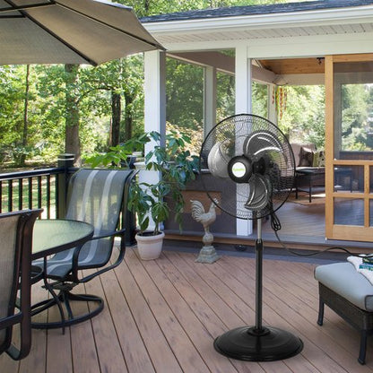 hykolity 18" 3850 CFM High Velocity Pedestal Oscillating Fan, 3-Speed Heavy Duty Industrial Metal Standing Fan with Aluminum Blades for Garage, Warehouse, Commercial and Residential
