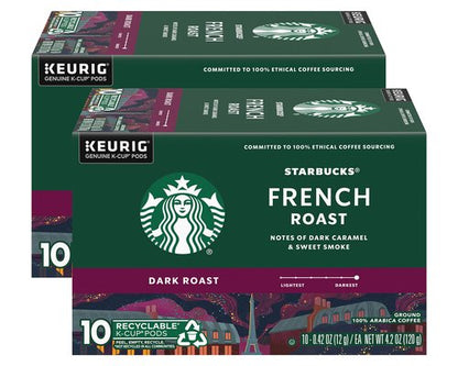 Starbucks Coffee K-Cup Pods, French Roast, 10 CT