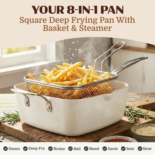 Granitestone Ceraluxe 20-Piece Nonstick Ceramic Cookware Set | Complete Pots, Pans & Bakeware, PFOA Free