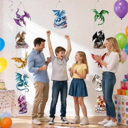Geometric Dragon Door Sign Banner Decor - Variation: Geometric