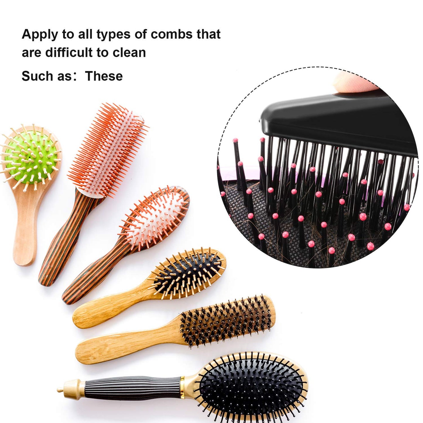 Yaomiao Hair Brush Cleaner Tool - 2-in-1 Dual Edge Brush & Comb Cleaner for Home & Salon Use | 2 Pack