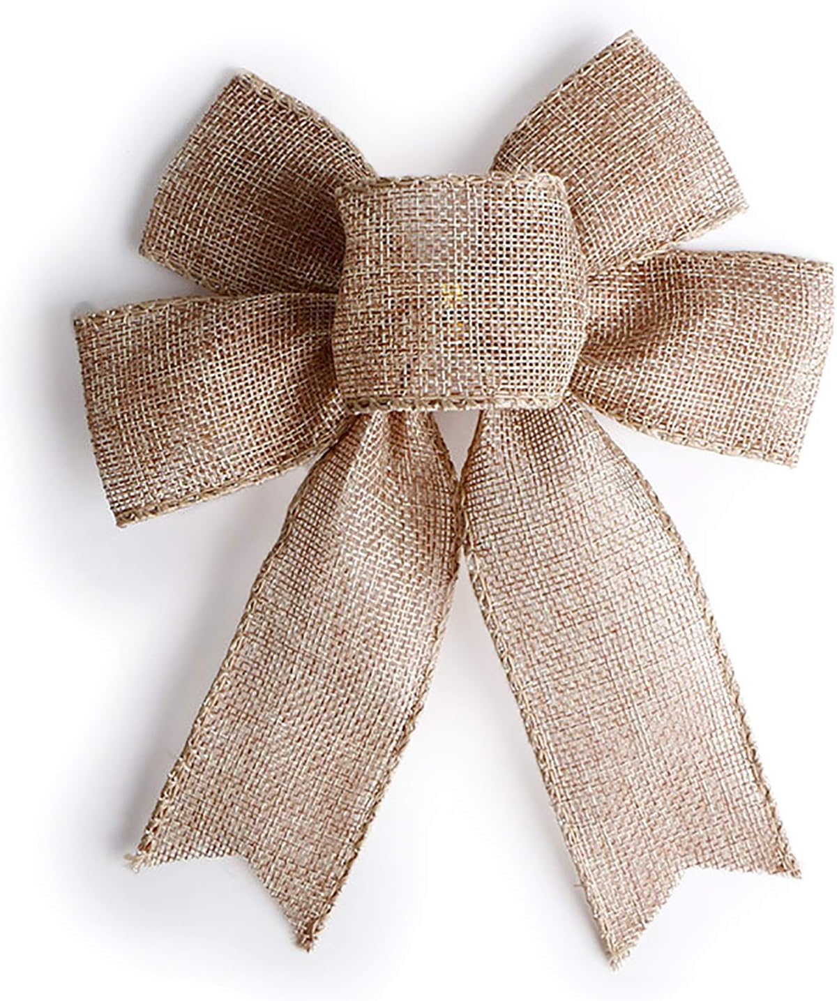 Mini Rustic Jute Bows - Burlap Wreaths for Christmas Tree Topper | Perfect for Weddings & Parties
