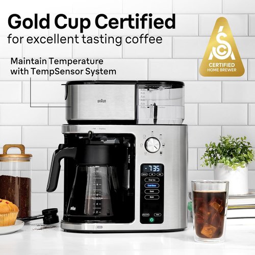 Braun MultiServe Plus 10-Cup Drip Coffee Maker - Programmable Hot & Cold Brewer with Stainless Steel Design | KF9270SI