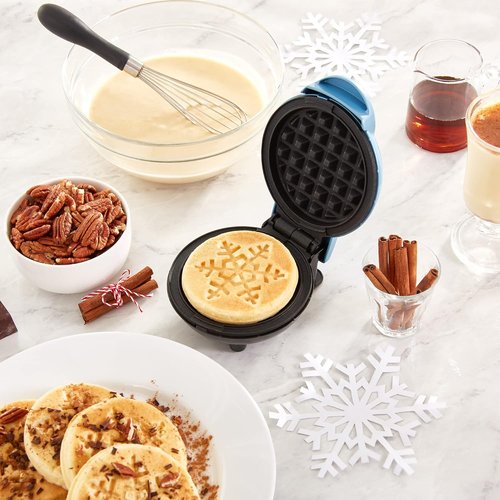 Dash Snowflake Waffle Maker - Fun Blue Design for Perfectly Shaped Waffles