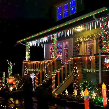 Skiennix 200ft LED Rope Lights - Waterproof, Connectable & Flexible Tube Lighting for Indoor/Outdoor Use | Red & Green