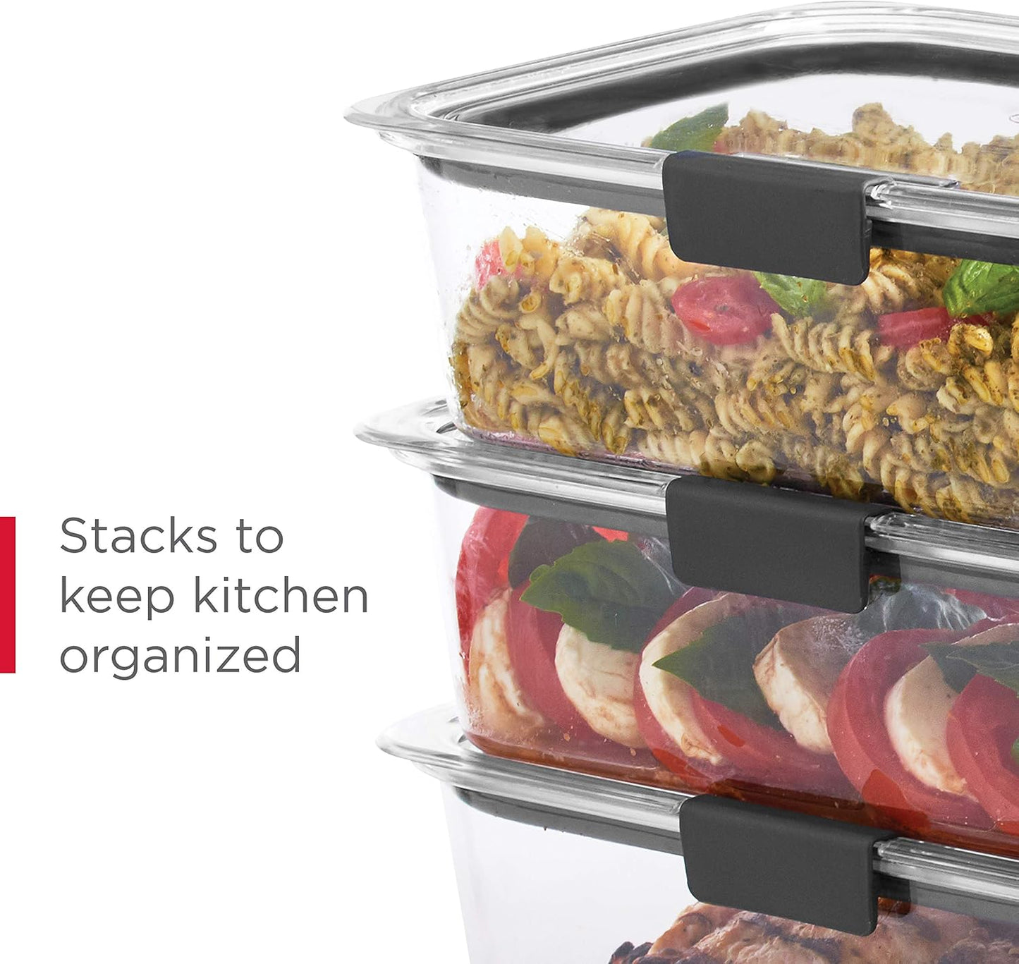 Rubbermaid Brilliance Food Storage Containers - 14-Piece Set, BPA-Free, Leak-Proof, Clear Design