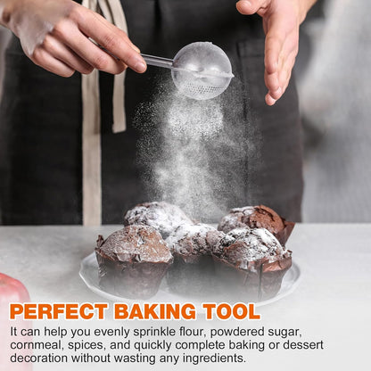 Powdered Sugar Shaker by [Brand Name] - Stainless Steel Duster for Easy One-Handed Use | Perfect for Flour & Spices