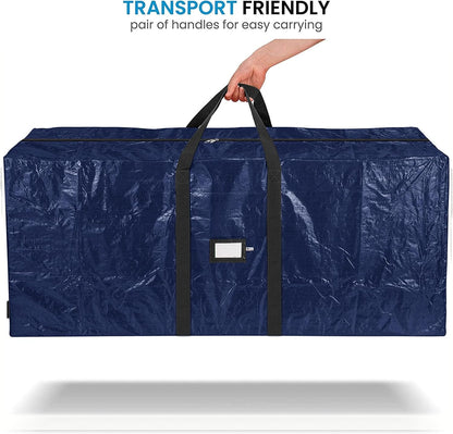 Zober Christmas Tree Storage Bag - Waterproof Protection for 7.5 Ft Trees - Durable Handles & Label Slot - Navy Blue