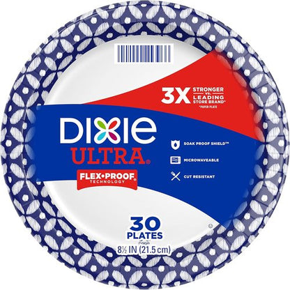 Dixie Ultra Disposable Paper Plates - 8.5 Inch Lunch & Dinner Size - 300 Count (10 Packs)