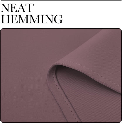 NICETOWN Thermal Insulated Blackout Curtain Panels - Dry Rose, 34x84 Inch, 1 Pair for Basement