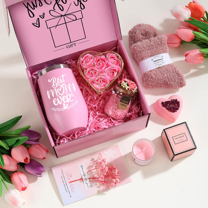 Mother's Day Gifts Basket for Women, Mothers Day Gifts for Mom from Son Daughter, Gifts for Mom, Wife, Girlfriend, Sister, Her, Birthday Gifts for Women, Spa Basket Set for Mother