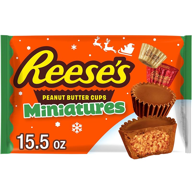 Reese's Peanut Butter Cup Miniatures Bulk Chocolate Candy 15.5 oz (Pack of 1) + Miniatures