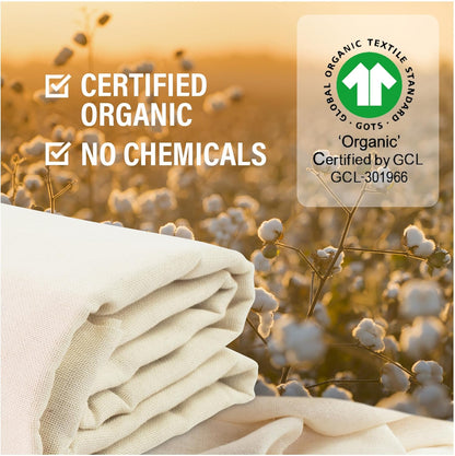 Organic Unbleached Cotton Cheesecloth - GOTS Certified Fine Strainer | Large 18 Sq.ft Reusable Cloth