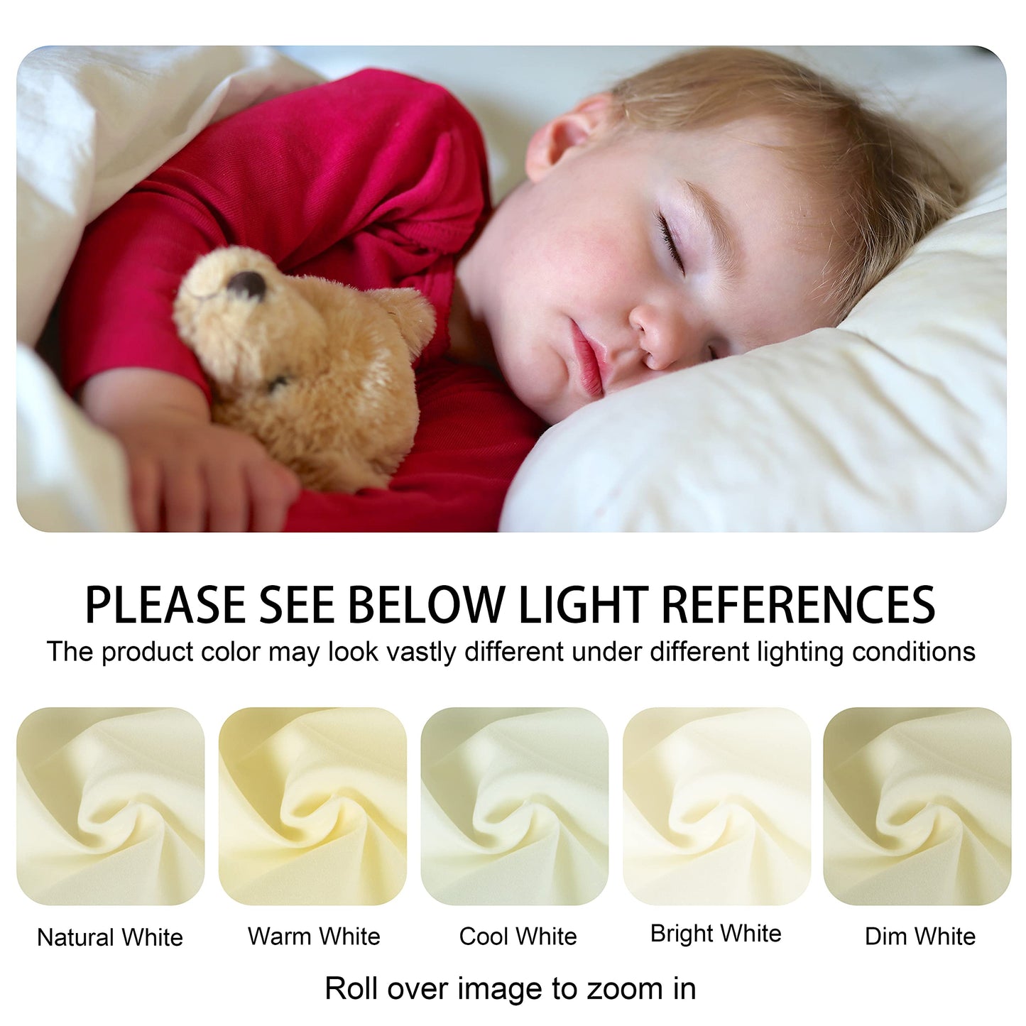 NTBAY Zippered Silk Satin Toddler Pillowcases - 2 Pack Hidden Zipper 13x18 Pillowcases - Luxury and Silky Baby Travel Pillow Covers, White