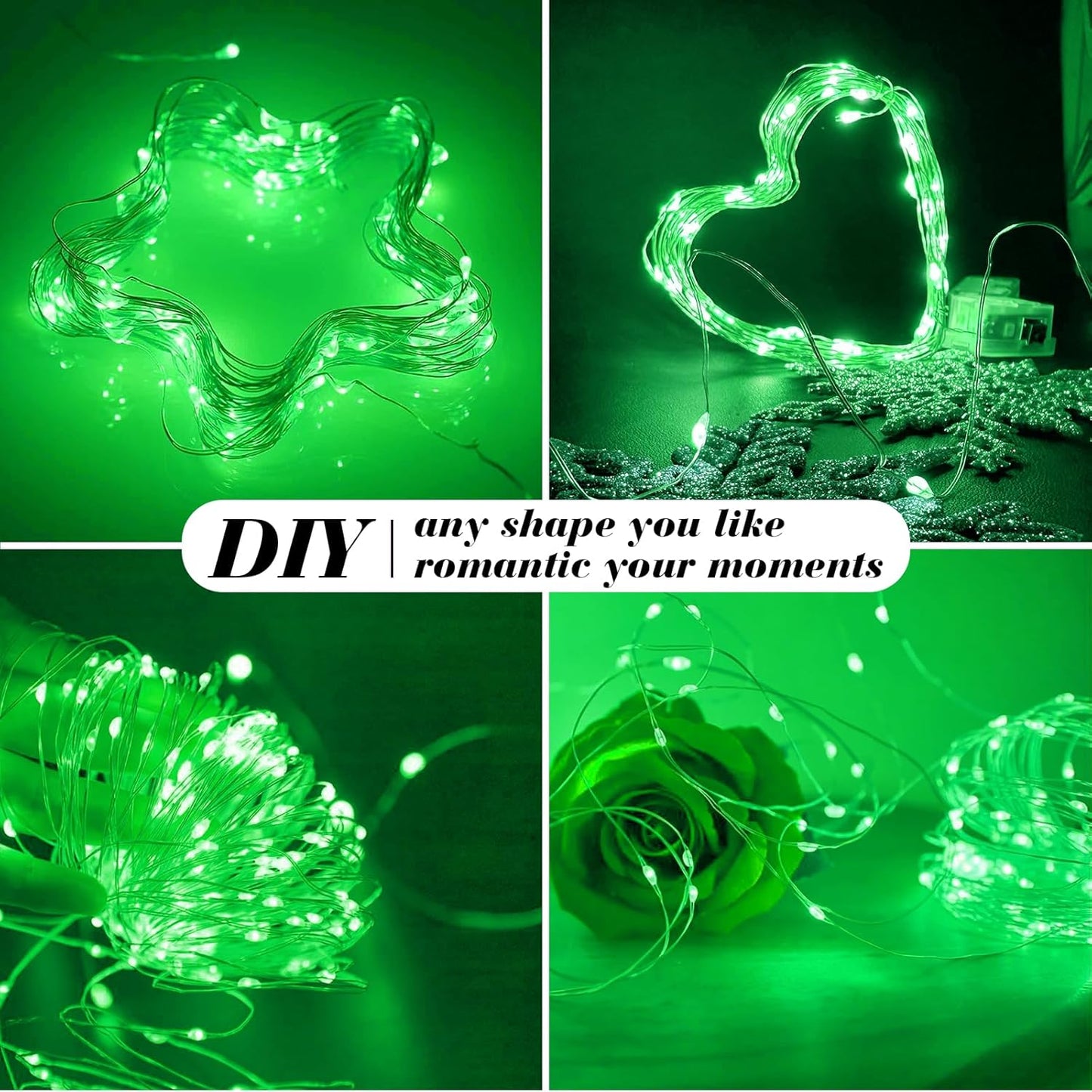 ZGWJ Fairy Lights - 8 Pack Battery Operated 7ft Mini LED String Lights | Silver Wire, 3 Modes for Parties & Decor