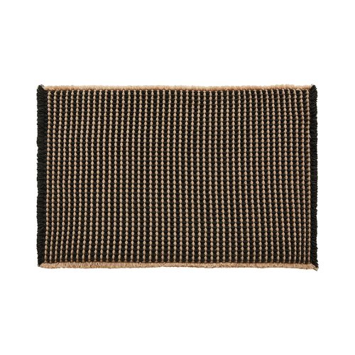 TYUU Waffle Bath Mat, Boho Bathroom Rugs Non Slip Washable Super Absorbent Quick Dry Bath Mat Farmhouse Bathroom Decor, 36"x24" Khaki and Black