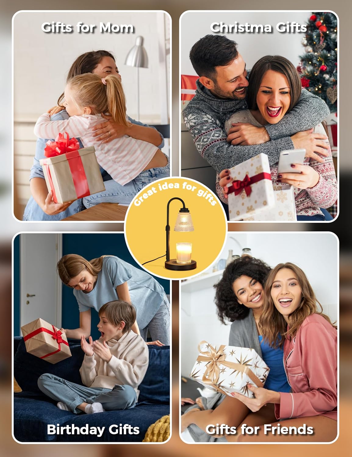 Skiennix Candle Warmer Lamp - Timer & Dimmer Feature | Perfect Birthday Gift for Mom & Friends