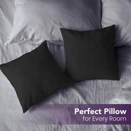 Utopia Bedding 20x20 Pillow Inserts, Set of 2, Black – Indoor Decorative Throw Pillows for Bed, Sofa & Couch – Soft, Supportive & Fluffy Cushion Inserts