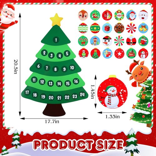 Copkim Christmas Magnets - Magnetic Advent Calendar for Traditional Christian Countdown | Holiday Decor Set