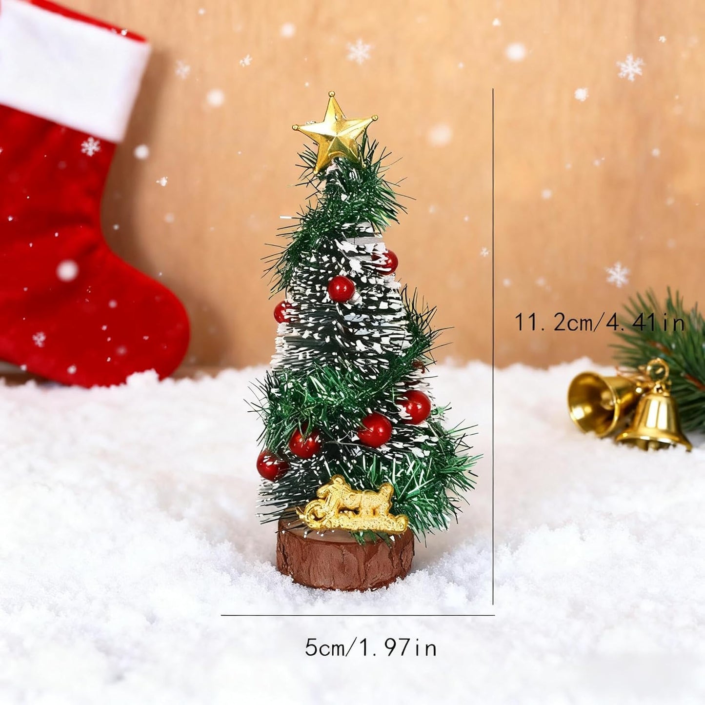 Skiennix Mini Christmas Tree - Small Artificial Tabletop Decor for Home & Parties | Green