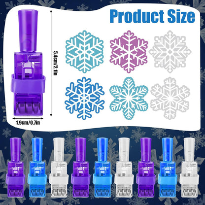 Tuanse 36 Pcs Snowflake Finger Lights - Glow in The Dark Party Favors for Kids | Winter Birthday Supplies