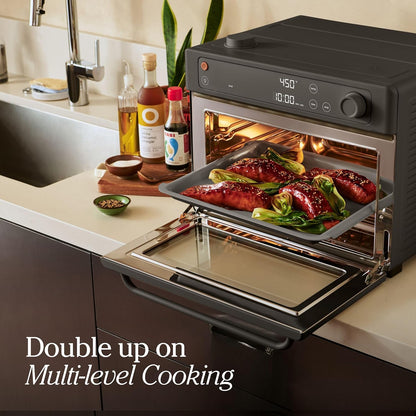 Our Place Wonder Oven - 6-in-1 Air Fryer Toaster Oven with Steam Infusion | Non-Toxic PFAS-Free | Char Color