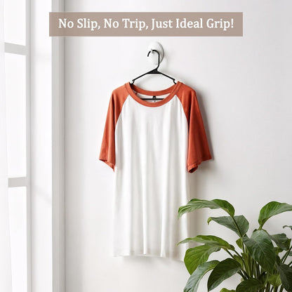 Utopia Home Plastic Hangers - 50 Pack Space-Saving Non-Slip Clothes Hangers for Closet Organization | Black