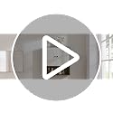 Bathroom Fluted Wall Cabinet with 2 Doors - Walnut/White, Fully Enclosed, 23.4 x 7.8 x 24.6 inches