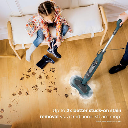 Shark Steam & Scrub Hard Floor Steam Mop - All-in-One Sanitizing with 2 Steam Modes & XL Water Tank | Teal S8002BRN
