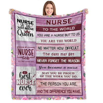 Winkwarm Nurse Gifts for Women, Nurse Week Gifts, School Nurse Graduation Gifts for Her, Nursing Appreciation Gifts for Women, Nurses Week Gifts Bulk, Nurse Throw Blanket 60Lx80W