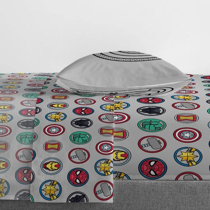 Jay Franco Marvel Avengers Pop 5 Piece Twin Size Bed Set - Includes Comforter & Sheet Set - Super Soft Fade Resistant Microfiber (Official Marvel Product)