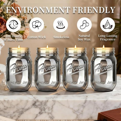 Scented Candle Smoke Gray Sands Scented, Classic 22oz Large Jar Single Wick Candle, Over 110 Hours of Burn Time, Perfect for Creating Relaxing Atmosphere (Black Cedar and Juniper)