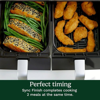 Cuisinart Dual Basket Air Fryer - 11 QT Capacity with 4 Cooking Functions & Sync Finish