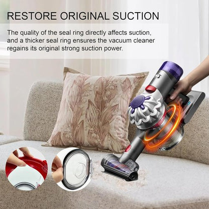 Dyson V7 V8 Dust Bin Replacement - Clear Canister Attachments for Pet Hair | Prevents Leakage & Restores Suction